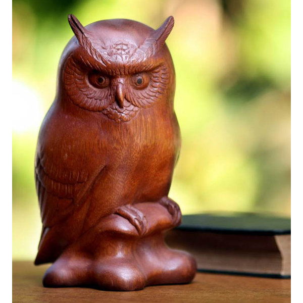 Millwood Pines Seaforth Crested Owl Figurine Wayfair